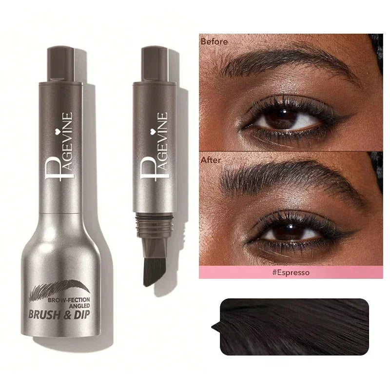 3D Dye Eyebrow Pencil Hairline Anti-smudge Waterproof Lasting Black Brown Brows Large Brush Natural Wild Eyebrow Enhancers Cream