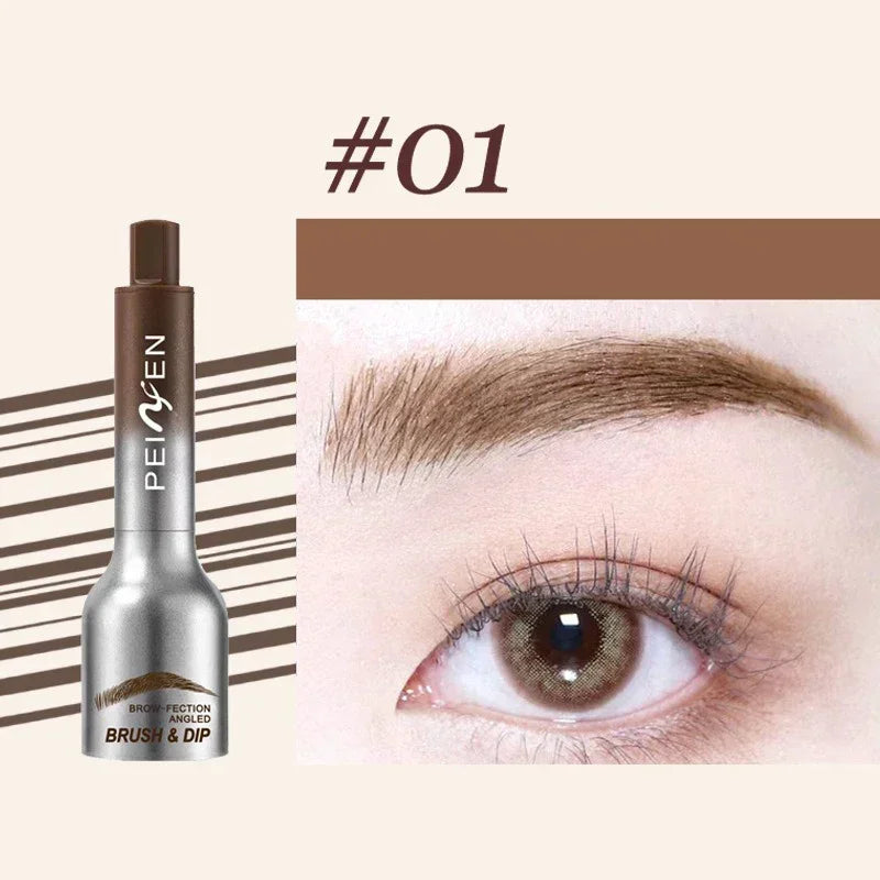 3D Dye Eyebrow Pencil Hairline Anti-smudge Waterproof Lasting Black Brown Brows Large Brush Natural Wild Eyebrow Enhancers Cream