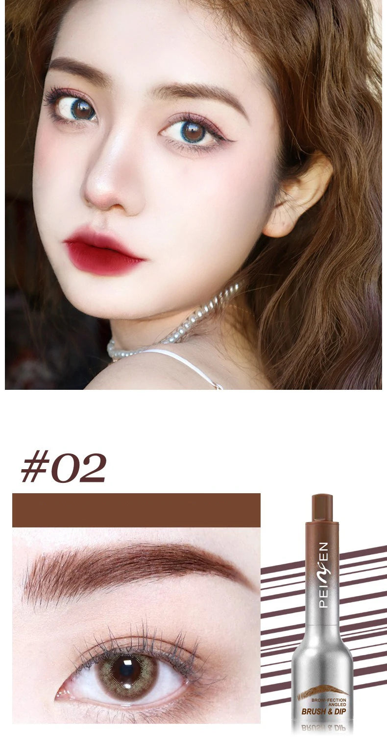 3D Dye Eyebrow Pencil Hairline Anti-smudge Waterproof Lasting Black Brown Brows Large Brush Natural Wild Eyebrow Enhancers Cream