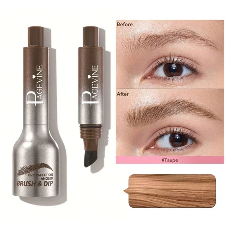 3D Dye Eyebrow Pencil Hairline Anti-smudge Waterproof Lasting Black Brown Brows Large Brush Natural Wild Eyebrow Enhancers Cream
