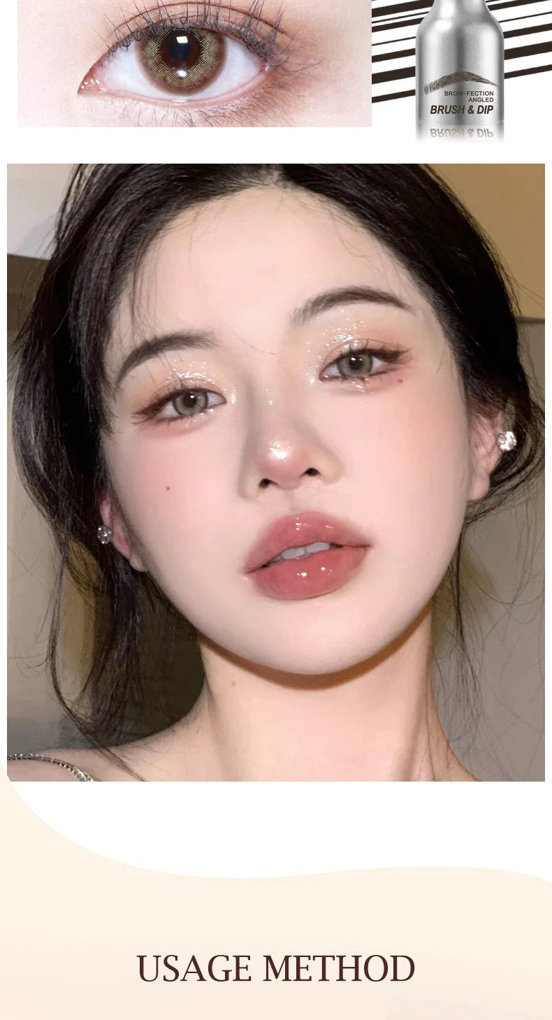 3D Dye Eyebrow Pencil Hairline Anti-smudge Waterproof Lasting Black Brown Brows Large Brush Natural Wild Eyebrow Enhancers Cream