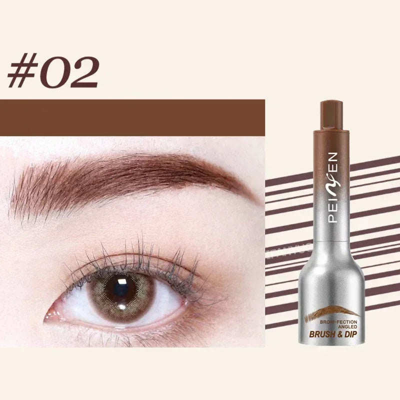 3D Dye Eyebrow Pencil Hairline Anti-smudge Waterproof Lasting Black Brown Brows Large Brush Natural Wild Eyebrow Enhancers Cream
