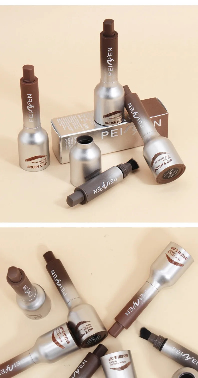 3D Dye Eyebrow Pencil Hairline Anti-smudge Waterproof Lasting Black Brown Brows Large Brush Natural Wild Eyebrow Enhancers Cream