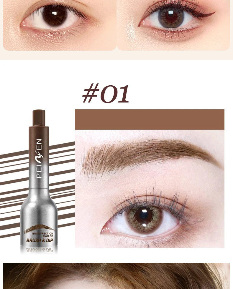 3D Dye Eyebrow Pencil Hairline Anti-smudge Waterproof Lasting Black Brown Brows Large Brush Natural Wild Eyebrow Enhancers Cream