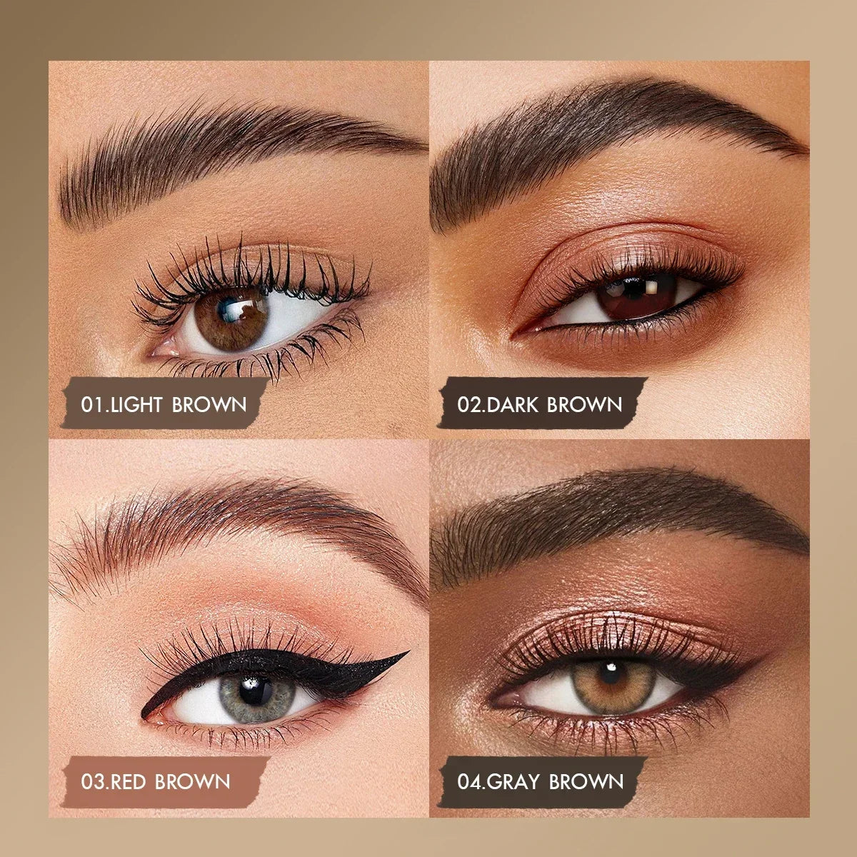 1PC Eyebrow Gel Pen with Angled Brush - Quick-Dry, Long-Lasting, Natural Shaping & Filling for All Skin Types, Waterproof