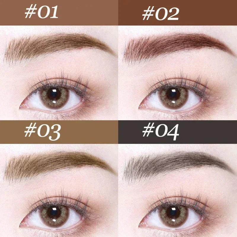 3D Dye Eyebrow Pencil Hairline Anti-smudge Waterproof Lasting Black Brown Brows Large Brush Natural Wild Eyebrow Enhancers Cream