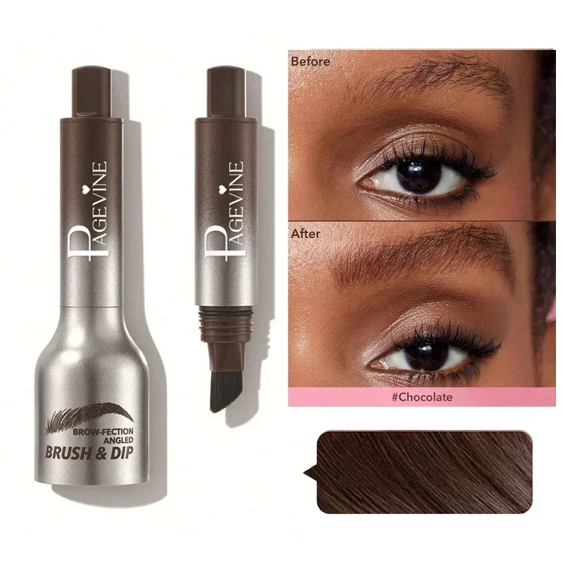 3D Dye Eyebrow Pencil Hairline Anti-smudge Waterproof Lasting Black Brown Brows Large Brush Natural Wild Eyebrow Enhancers Cream