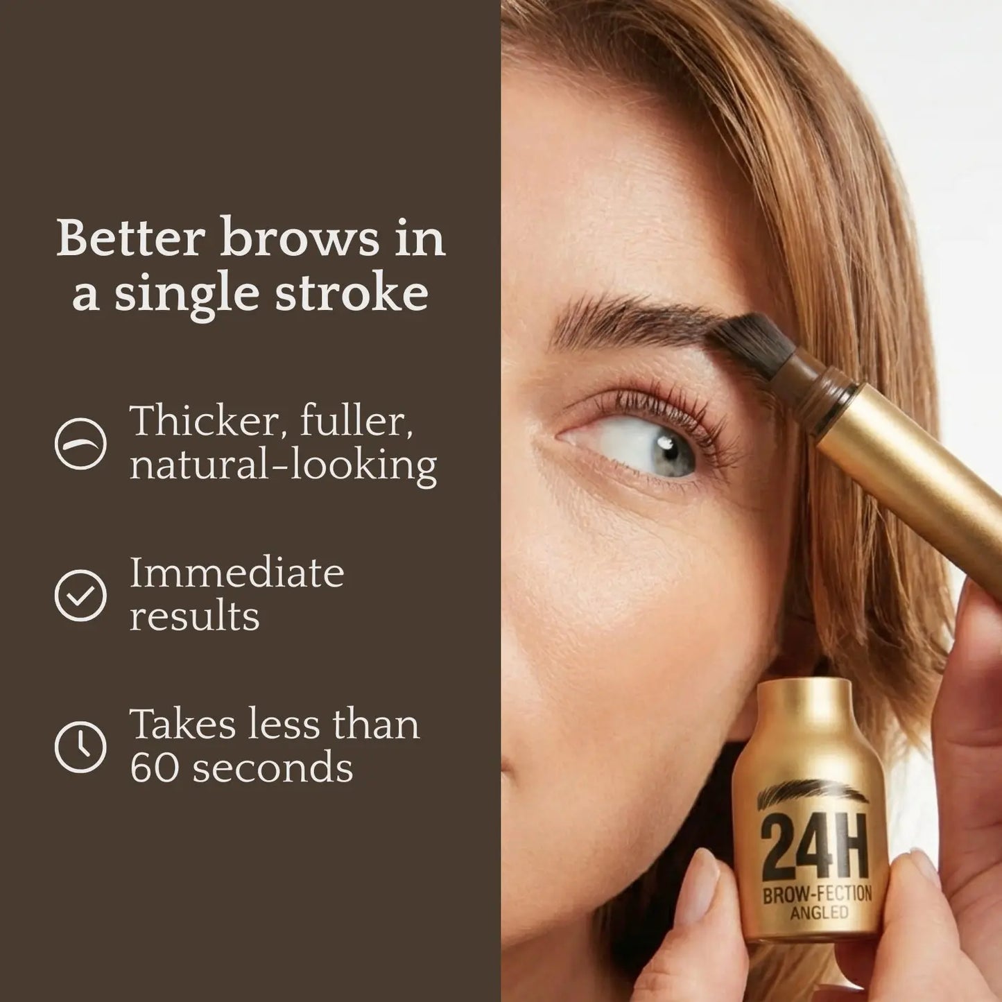 Awaken™ Brow Wand product shot with gold packaging — Better brows in a single stroke