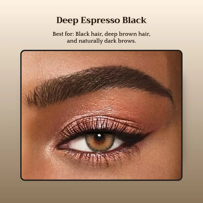 Deep Espresso Black brow shade — best for black hair, deep brown hair, naturally dark brows