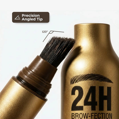 Close-up of Awaken™ Brow Wand precision angled tip showing hair-like stroke application